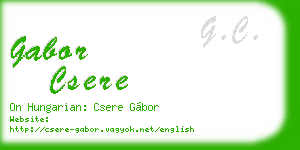 gabor csere business card