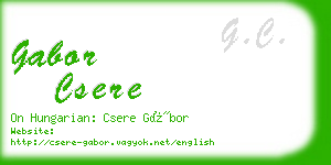 gabor csere business card